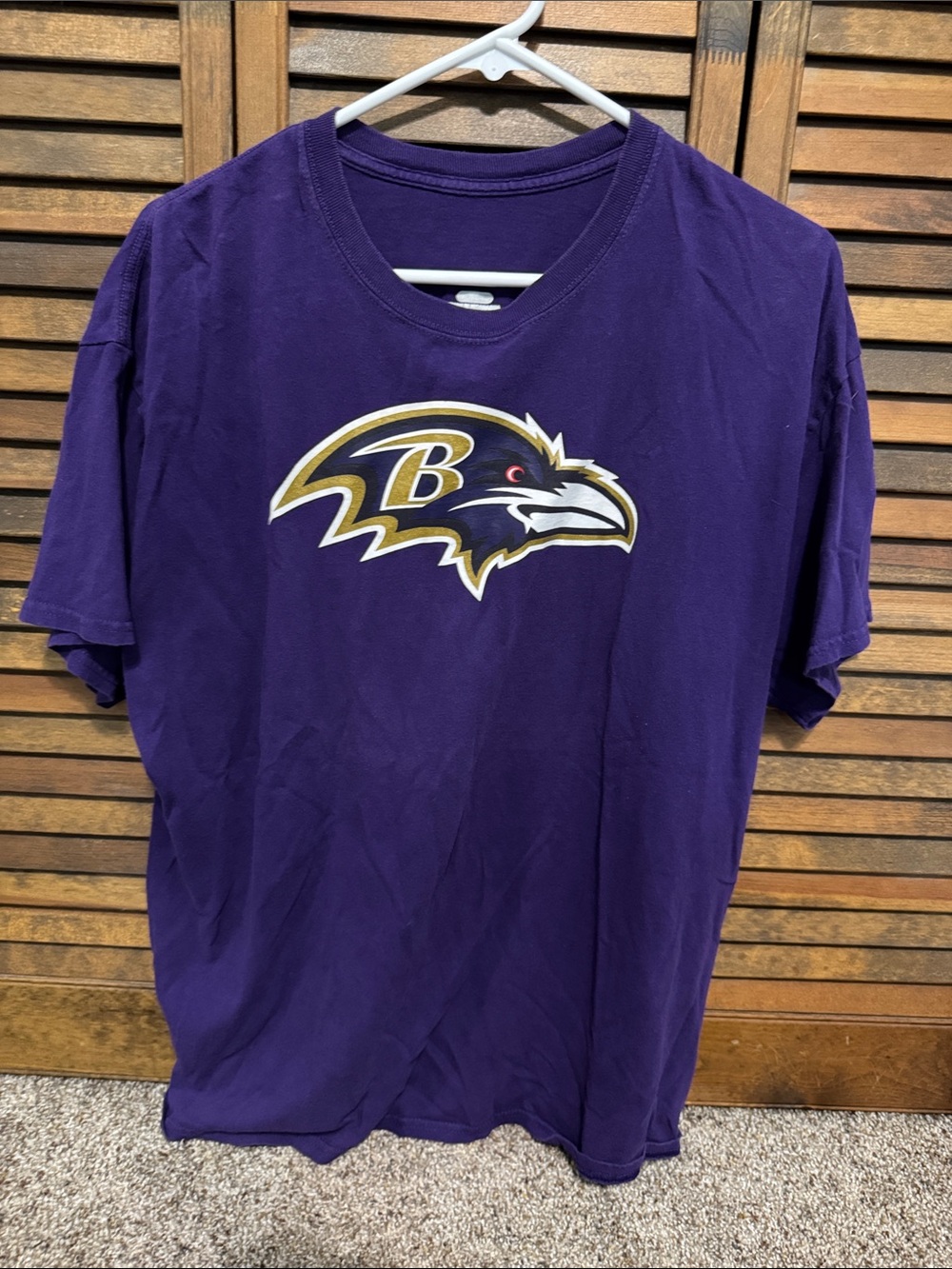 Men’s Purple Baltimore Ravens Logo Short-Sleeve T-Shirt